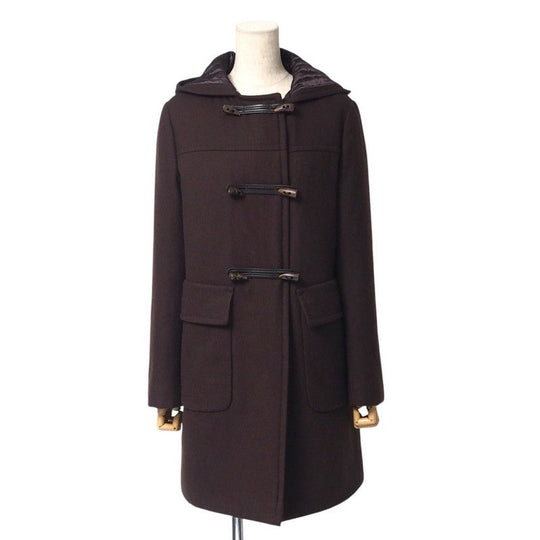 PRADA Duffel coat 86561 wool Brown Women 40 Used Authentic