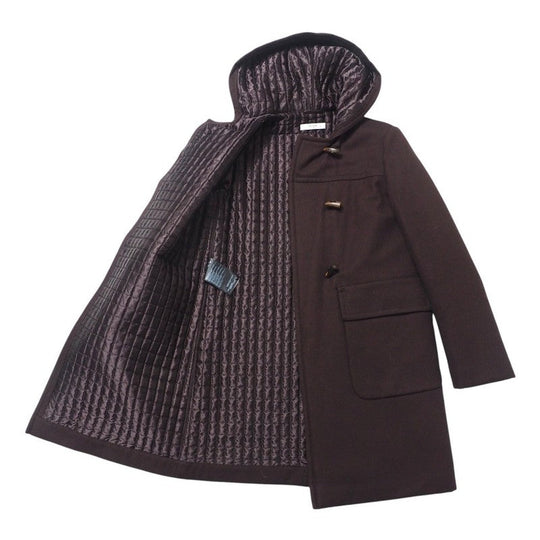 PRADA Duffel coat 86561 wool Brown Women 40 Used Authentic