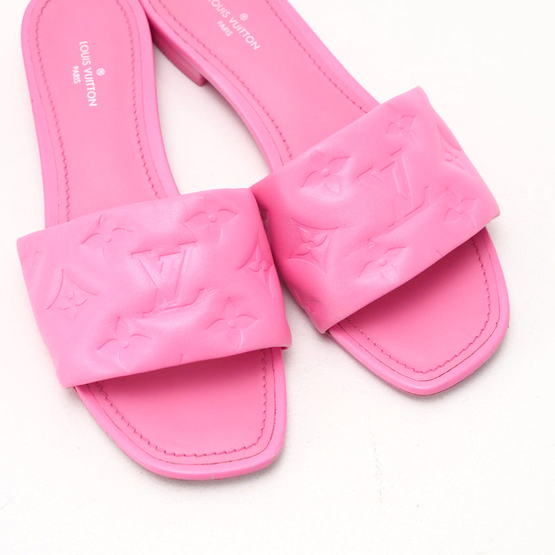 LOUIS VUITTON Sandals leather pink revival line Women 36 Used Authentic