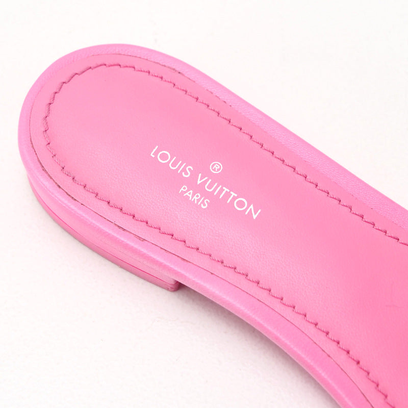 LOUIS VUITTON Sandals leather pink revival line Women 36 Used Authentic