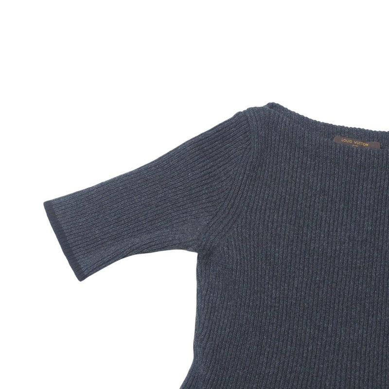 LOUIS VUITTON one piece RW132W knit Gray x black Women XS Used Authentic