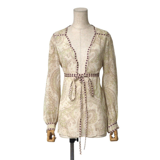 LOUIS VUITTON Tunic 100% silk beige Women 36 Used Authentic