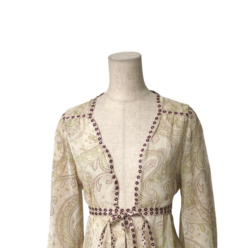 LOUIS VUITTON Tunic 100% silk beige Women 36 Used Authentic