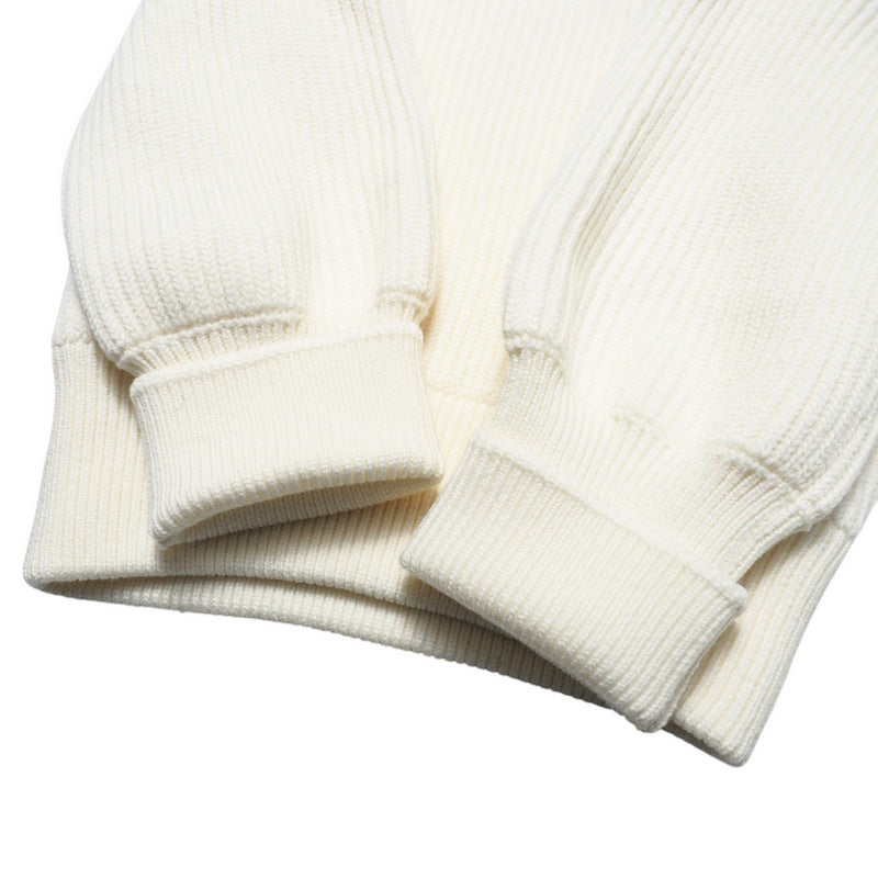 LOUIS VUITTON sweater FJKL15XZQ knit Bicolor white x black gold buttons Women S Used Authentic