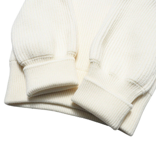 LOUIS VUITTON sweater FJKL15XZQ knit Bicolor white x black gold buttons Women S Used Authentic