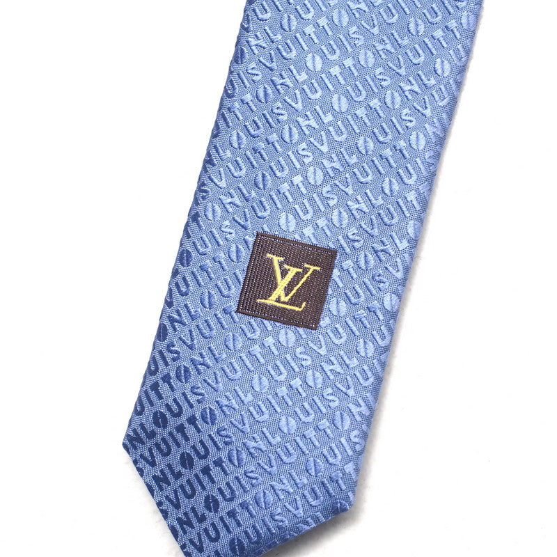 LOUIS VUITTON tie silk Blue type mens Used Authentic