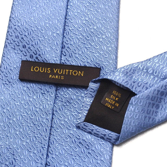 LOUIS VUITTON tie silk Blue type mens Used Authentic