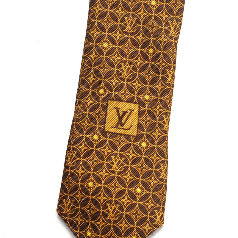LOUIS VUITTON tie silk Brown type mens Used Authentic