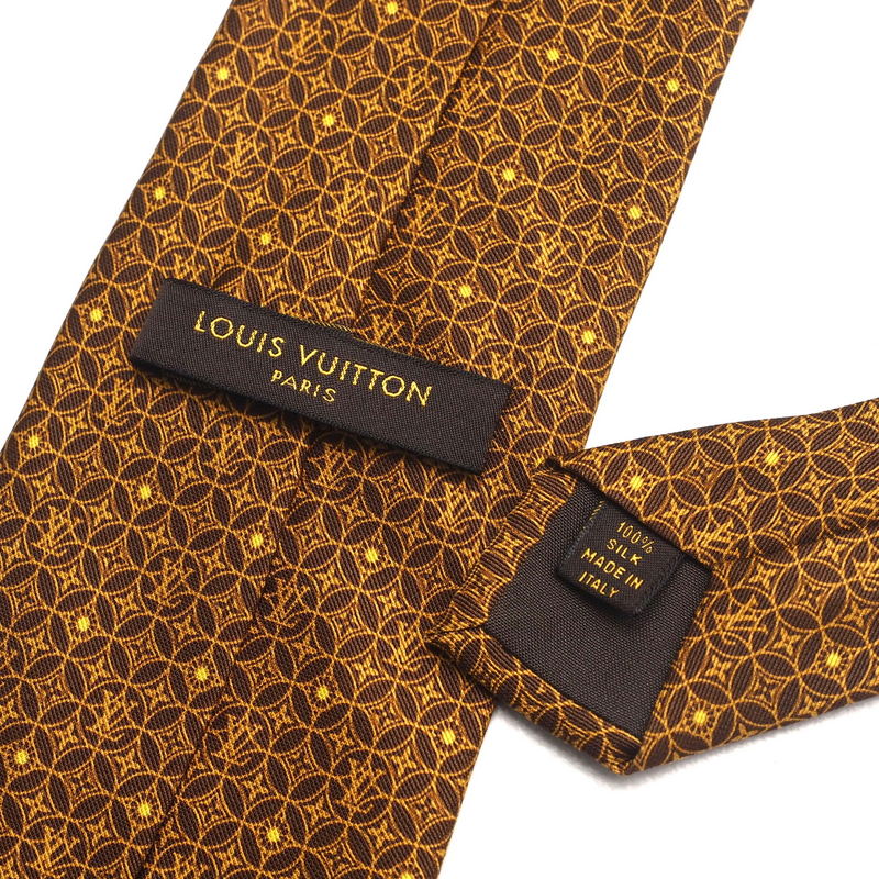 LOUIS VUITTON tie silk Brown type mens Used Authentic