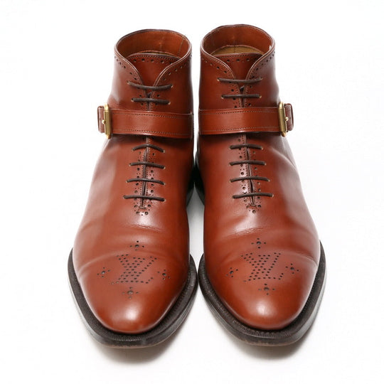 LOUIS VUITTON boots leather Brown mens 7 Used Authentic
