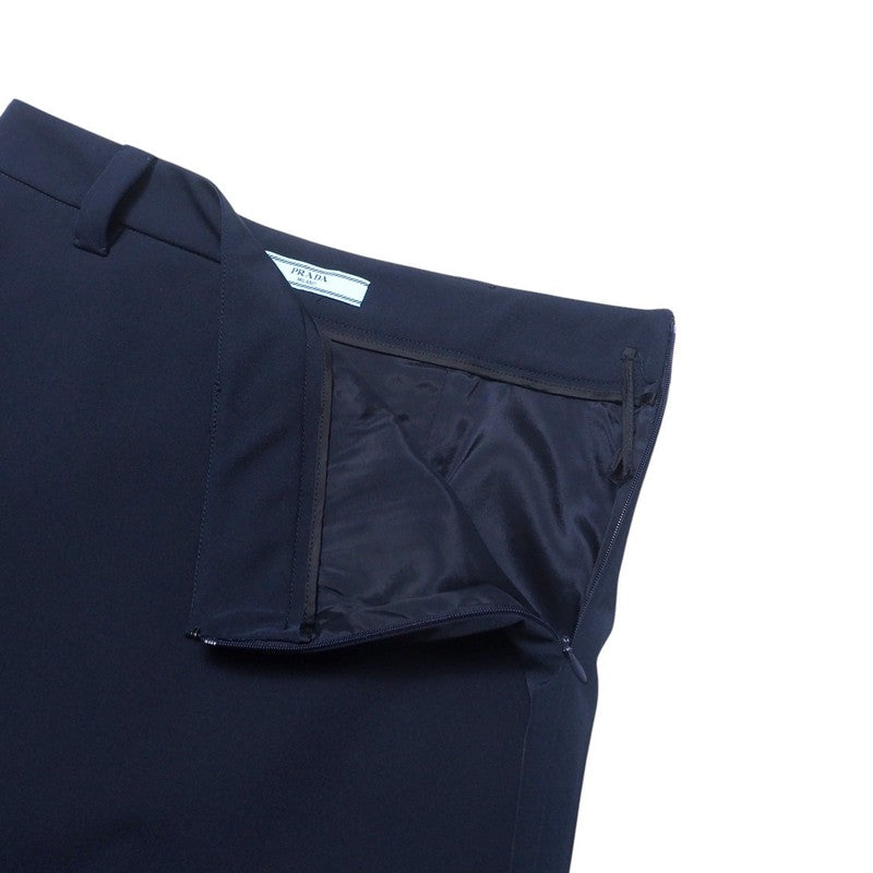 PRADA skirt P151U polyester Navy Women 38 Used Authentic