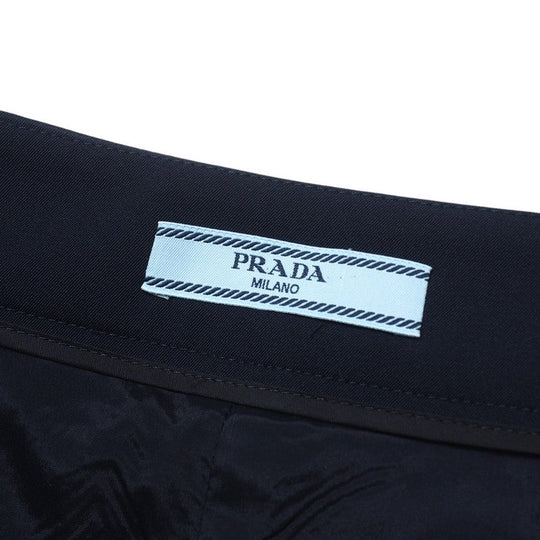 PRADA skirt P151U polyester Navy Women 38 Used Authentic