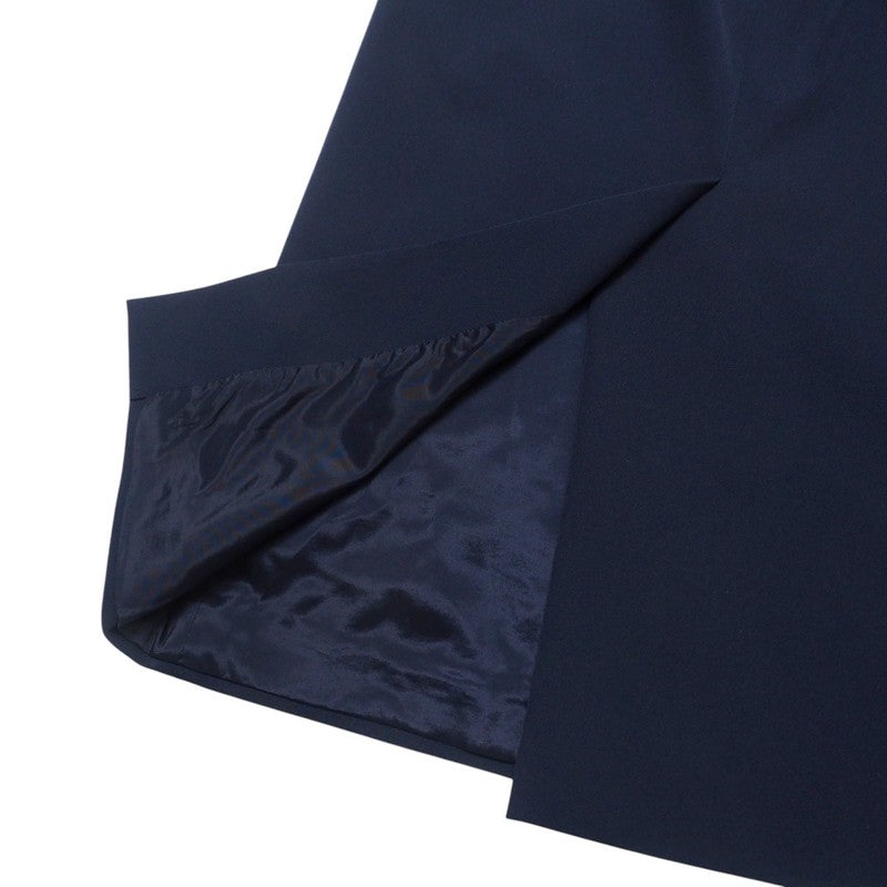 PRADA skirt P151U polyester Navy Women 38 Used Authentic