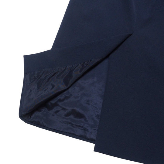 PRADA skirt P151U polyester Navy Women 38 Used Authentic