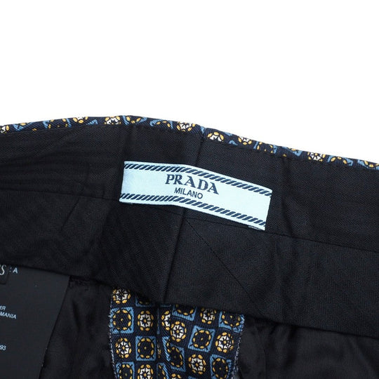 PRADA Pants P281D wool Blue x Black type Women 38S Used Authentic