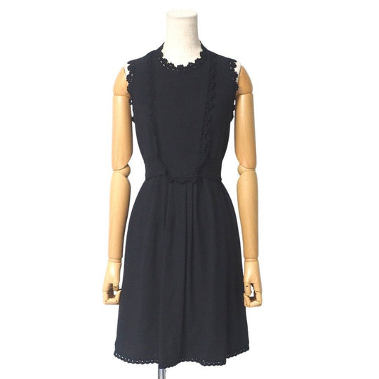 PRADA one piece acetate black Women 40 Used Authentic