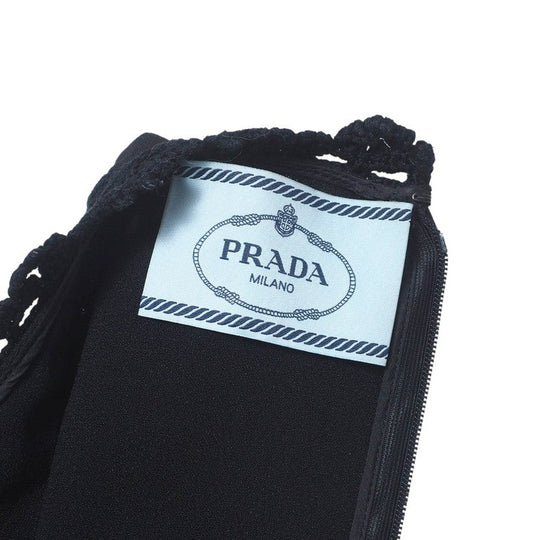 PRADA one piece acetate black Women 40 Used Authentic
