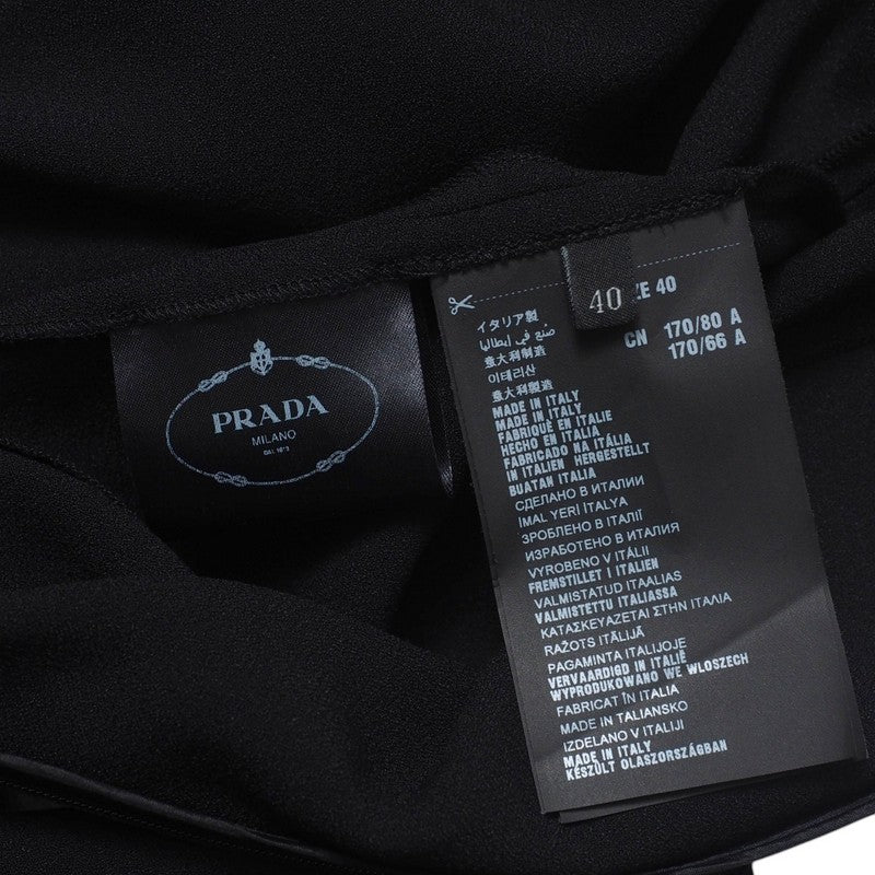 PRADA one piece acetate black Women 40 Used Authentic