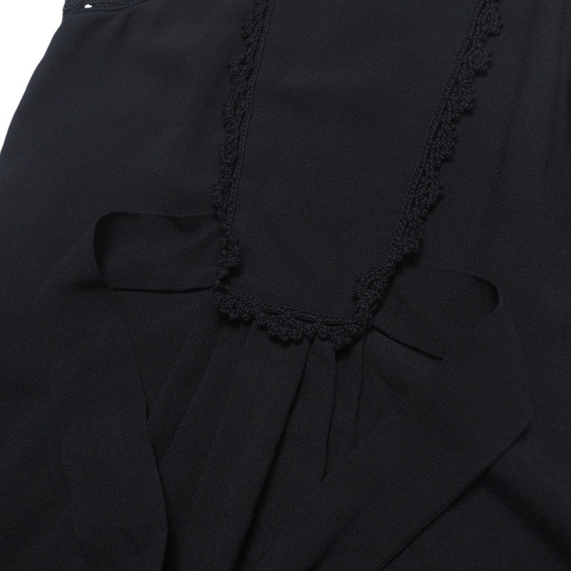 PRADA one piece acetate black Women 40 Used Authentic