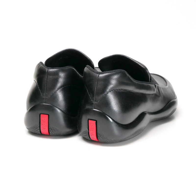 PRADA SPORTS Slip-on Genuine Leather black mens 6 Used Authentic