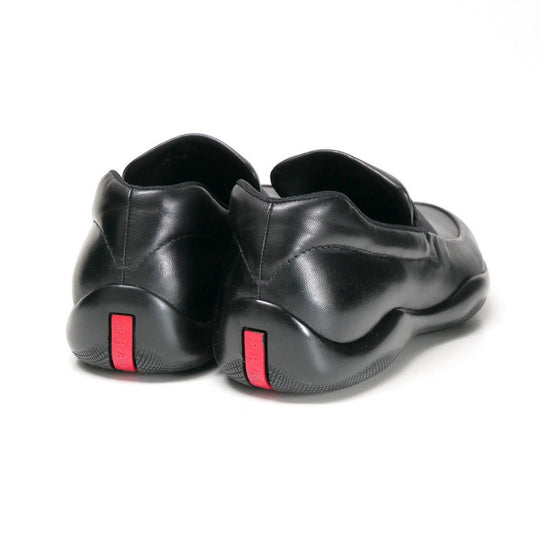 PRADA SPORTS Slip-on Genuine Leather black mens 6 Used Authentic