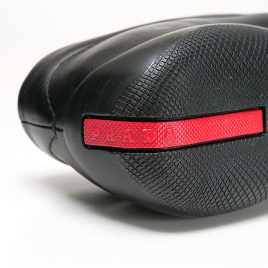 PRADA SPORTS Slip-on Genuine Leather black mens 6 Used Authentic