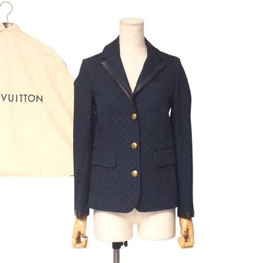 LOUIS VUITTON Jacket RW112W WTJA01B3K cotton Navy Women 36 Used Authentic