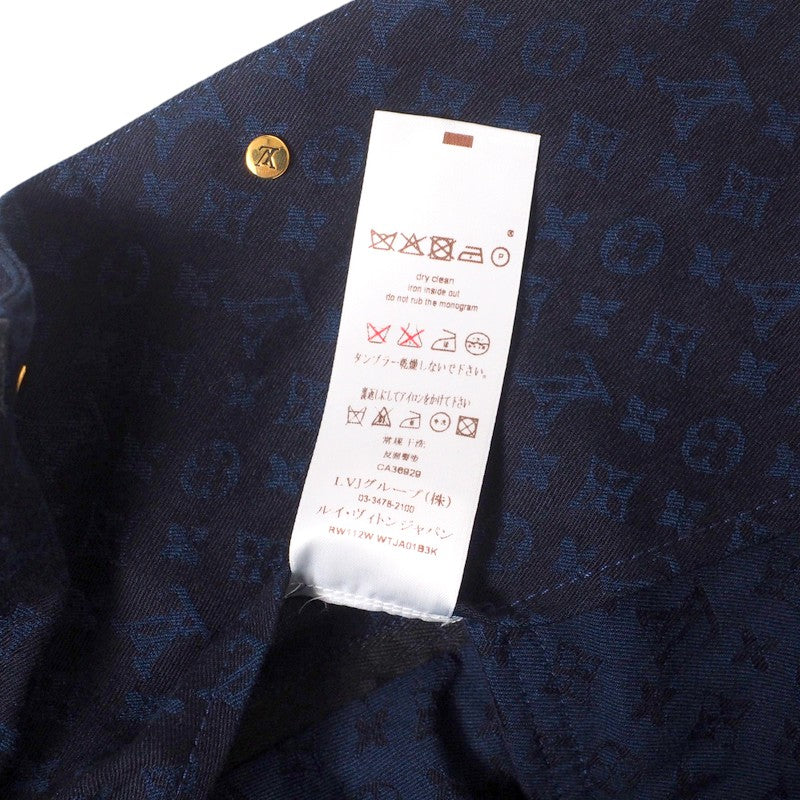 LOUIS VUITTON Jacket RW112W WTJA01B3K cotton Navy Women 36 Used Authentic