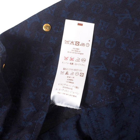 LOUIS VUITTON Jacket RW112W WTJA01B3K cotton Navy Women 36 Used Authentic