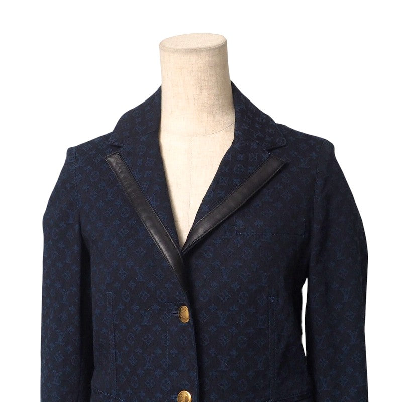 LOUIS VUITTON Jacket RW112W WTJA01B3K cotton Navy Women 36 Used Authentic