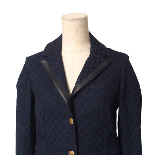 LOUIS VUITTON Jacket RW112W WTJA01B3K cotton Navy Women 36 Used Authentic