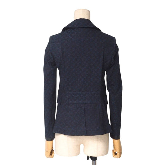 LOUIS VUITTON Jacket RW112W WTJA01B3K cotton Navy Women 36 Used Authentic