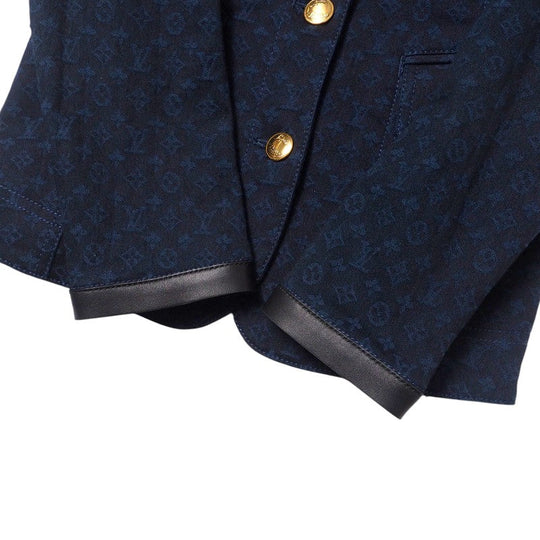 LOUIS VUITTON Jacket RW112W WTJA01B3K cotton Navy Women 36 Used Authentic