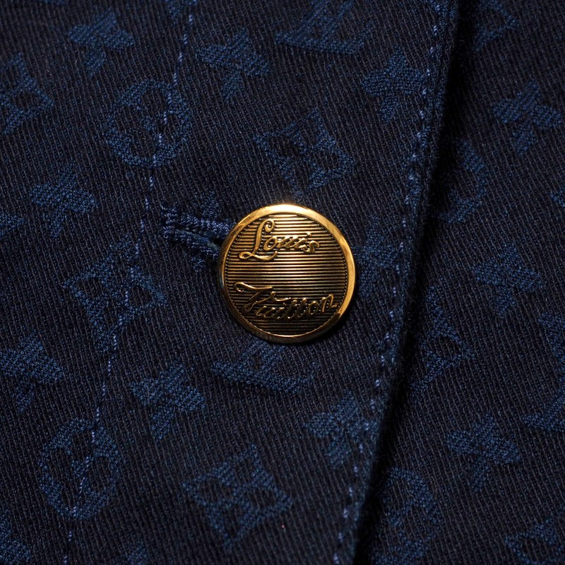 LOUIS VUITTON Jacket RW112W WTJA01B3K cotton Navy Women 36 Used Authentic