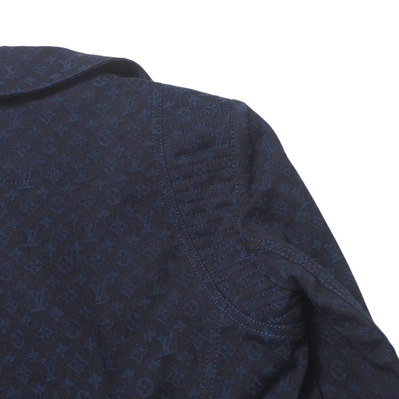LOUIS VUITTON Jacket RW112W WTJA01B3K cotton Navy Women 36 Used Authentic