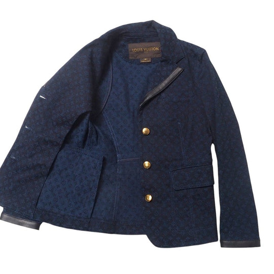 LOUIS VUITTON Jacket RW112W WTJA01B3K cotton Navy Women 36 Used Authentic