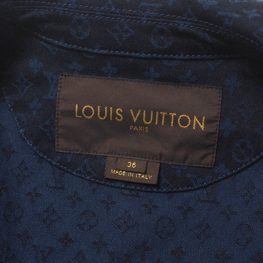 LOUIS VUITTON Jacket RW112W WTJA01B3K cotton Navy Women 36 Used Authentic
