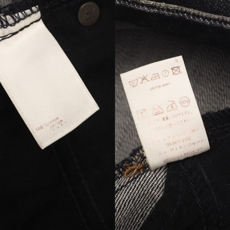 LOUIS VUITTON Denim pants 072WWLPA02CF7 Cotton denim Black type Women 38 Used Authentic