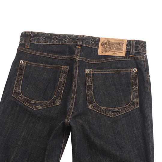LOUIS VUITTON Denim pants 072WWLPA02CF7 Cotton denim Black type Women 38 Used Authentic