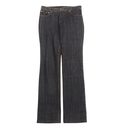LOUIS VUITTON Denim pants 072WWLPA02CF7 Cotton denim Black type Women 38 Used Authentic