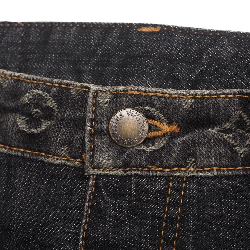 LOUIS VUITTON Denim pants 072WWLPA02CF7 Cotton denim Black type Women 38 Used Authentic