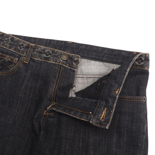 LOUIS VUITTON Denim pants 072WWLPA02CF7 Cotton denim Black type Women 38 Used Authentic