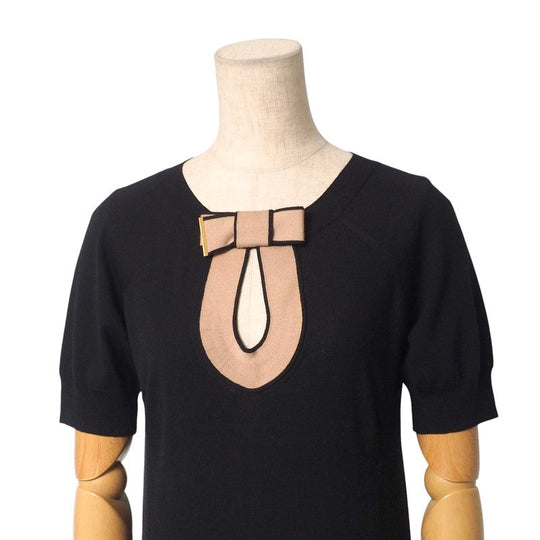 LOUIS VUITTON knit RW111A WSK515MXR knit Black/Pink Brown Women XS Used Authentic