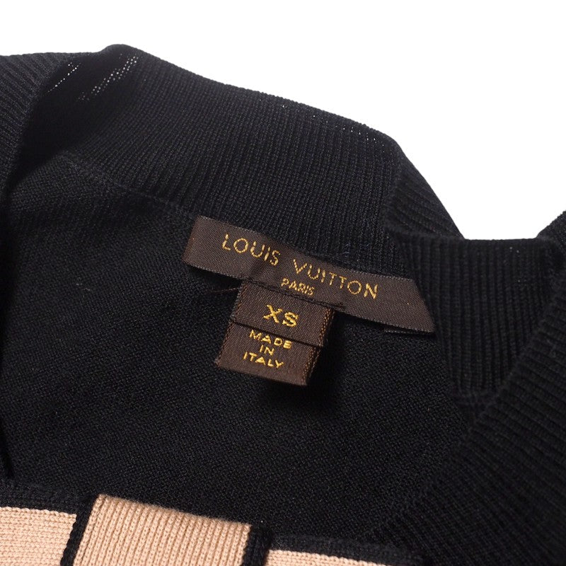 LOUIS VUITTON knit RW111A WSK515MXR knit Black/Pink Brown Women XS Used Authentic