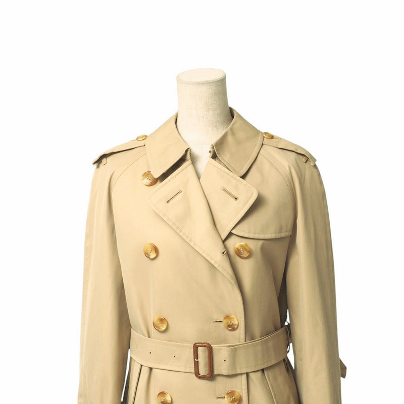 BURBERRY trench coat 100% cotton beige Women 7AB2 Used Authentic