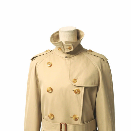 BURBERRY trench coat 100% cotton beige Women 7AB2 Used Authentic