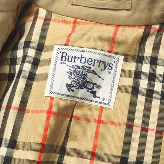 BURBERRY trench coat 100% cotton beige Women 7AB2 Used Authentic
