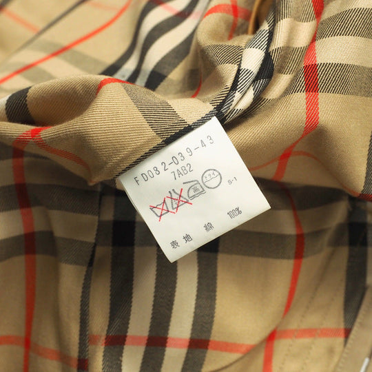 BURBERRY trench coat 100% cotton beige Women 7AB2 Used Authentic