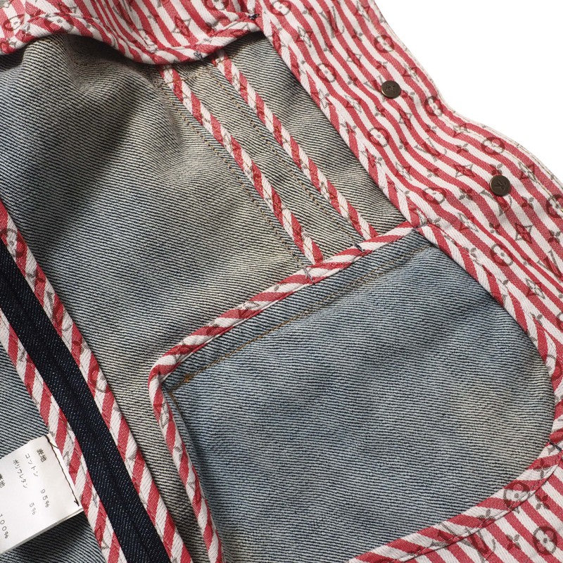 LOUIS VUITTON Denim Jacket Cotton denim Blue type Women 34 Used Authentic
