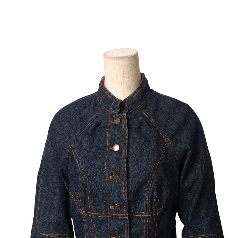 LOUIS VUITTON Denim Jacket Cotton denim Blue type Women 34 Used Authentic